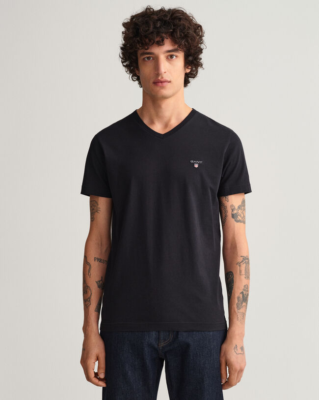 Camiseta Slim Fit Original con cuello pico - GANT